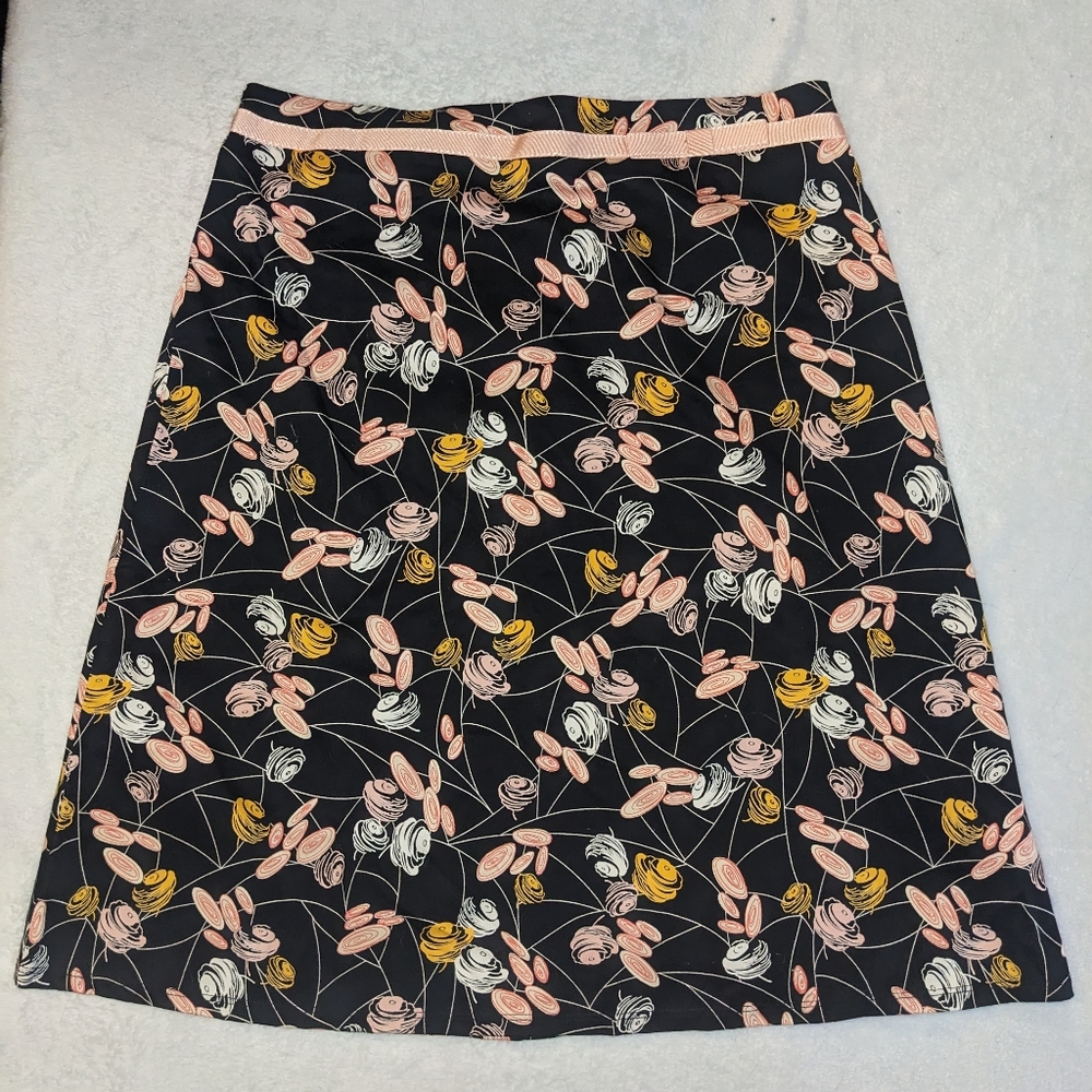 Vintage Lily midi skirt, high waist. Abstract floral pattern. EUC Women's Med